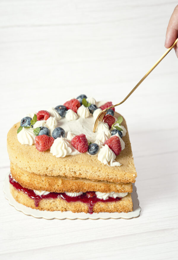 Torta Frutilla Corazón