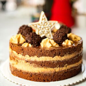 Chocolate y Mousse de Lucuma Navidad